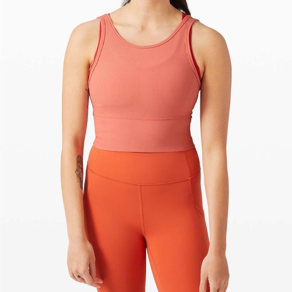 Lululemon Power Pivot Tank Rustic Coral - Picture 2 of 7